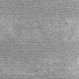 Knightsbridge Stylish Comfortable Traditional Wide Cut Design 2 PC Cotton Bath Rug Set 17" X 24" & 21" X 34" Silver