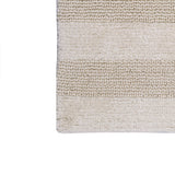 Knightsbridge Stylish Comfortable Traditional Wide Cut Design 2 PC Cotton Bath Rug Set 20" X 30" & 24" X 40" Ivory