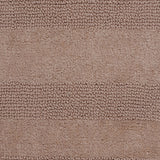 Knightsbridge Stylish Comfortable Traditional Wide Cut Design 2 PC Cotton Bath Rug Set 20" X 30" & 24" X 40" Natural