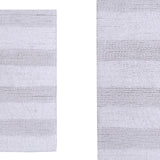 Knightsbridge 2-Piece 100% Cotton Wide Cut Bath Rug Set 20"x30" & 24"x40" White