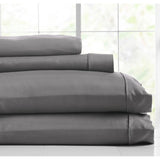 Knightsbridge 600 Thread Count Jacquard Herringbone Sheet - 4 Piece Set - Gray