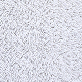 Knightsbridge Chenille Shaggy 220 GSF Non Skid Back Bath Rug Set - 2- Piece - 17x24 and 21x34", White