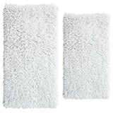 Knightsbridge Melbourne 220 GSF Non Skid Back Bath Rug Set - 2- Piece - 17x24 and 21x34", White