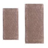 Knightsbridge Shooting Star 220 GSF Reversible Bath Rug Set - 2- Piece - 17x24 and 21x34", Stone