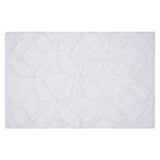 Knightsbridge Arch Bath Rug Cotton Non Skid Back - White