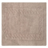 Knightsbridge Chain Bath Rug Cotton Non Skid Back - Stone