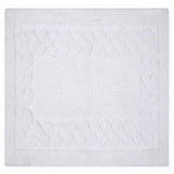 Knightsbridge Chain Bath Rug Cotton Non Skid Back - White