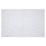 Knightsbridge Chain Bath Rug Cotton Non Skid Back - White