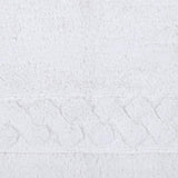 Knightsbridge Chain Bath Rug Cotton Non Skid Back - White
