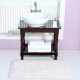 Knightsbridge Chenille Shaggy 220 GSF Non Skid Back Bath Rug 17 x 24