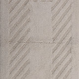 Diagonal Racetrack 100% Cotton Reversible Bath Rug Ivory by Knightsbridge