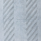 Diagonal Racetrack 100% Cotton Reversible Bath Rug Light Blue by Knightsbridge