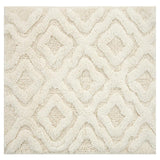 Knightsbridge Link Bath Rug Cotton Non Skid Back - Ivory