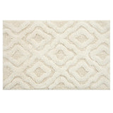 Knightsbridge Link Bath Rug Cotton Non Skid Back - Ivory