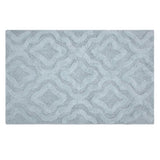 Knightsbridge Link Bath Rug Cotton Non Skid Back - Light Blue