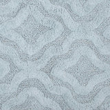Knightsbridge Link Bath Rug Cotton Non Skid Back - Light Blue