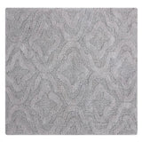 Knightsbridge Link Bath Rug Cotton Non Skid Back - Silver