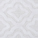 Knightsbridge Link Bath Rug Cotton Non Skid Back - White