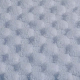 Knightsbridge Luxurious Block Pattern High Quality Year Round Cotton With Non-Skid Back Bath Rug White