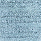 Knightsbridge Luscious Textured Striped All Season Soft Plush Cotton Reversible & Soft Bath Rug Light Blue