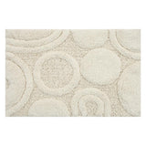 Knightsbridge Orbit Bath Rug Cotton Non Skid Back - Ivory
