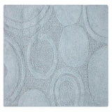 Knightsbridge Orbit Bath Rug Cotton Non Skid Back - Light Blue