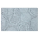 Knightsbridge Orbit Bath Rug Cotton Non Skid Back - Light Blue