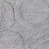 Knightsbridge Orbit Bath Rug Cotton Non Skid Back - Silver