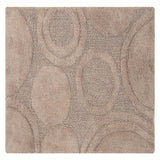 Knightsbridge Orbit Bath Rug Cotton Non Skid Back - Stone