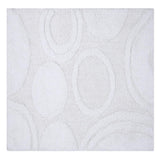 Knightsbridge Orbit Bath Rug Cotton Non Skid Back - White