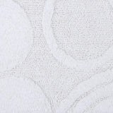 Knightsbridge Orbit Bath Rug Cotton Non Skid Back - White