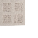 Square Honeycomb 100% Cotton Reversible Bath Rug Ivory by Knightsbridge