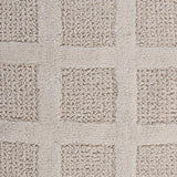 Square Honeycomb 100% Cotton Reversible Bath Rug Ivory by Knightsbridge