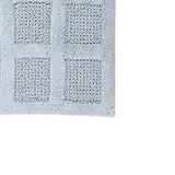 Square Honeycomb 100% Cotton Reversible Bath Rug Light Blue By Knightsbridge