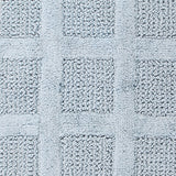 Square Honeycomb 100% Cotton Reversible Bath Rug Light Blue By Knightsbridge