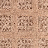 Square Honeycomb 100% Cotton Reversible Bath Rug Natural by Knightsbridge