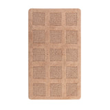 Square Honeycomb 100% Cotton Reversible Bath Rug Natural by Knightsbridge