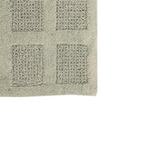 Square Honeycomb 100% Cotton Reversible Bath Rug Sage by Knightsbridge