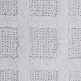 Square Honeycomb 100% Cotton Reversible Bath Rug White by Knightsbridge