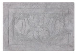 Knightsbridge Cipher 220 GSF Non Skid Back Bath Rug 20 x 30 - Silver