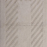 Diagonal Racetrack 100% Cotton Reversible Bath Rug Ivory by Knightsbridge