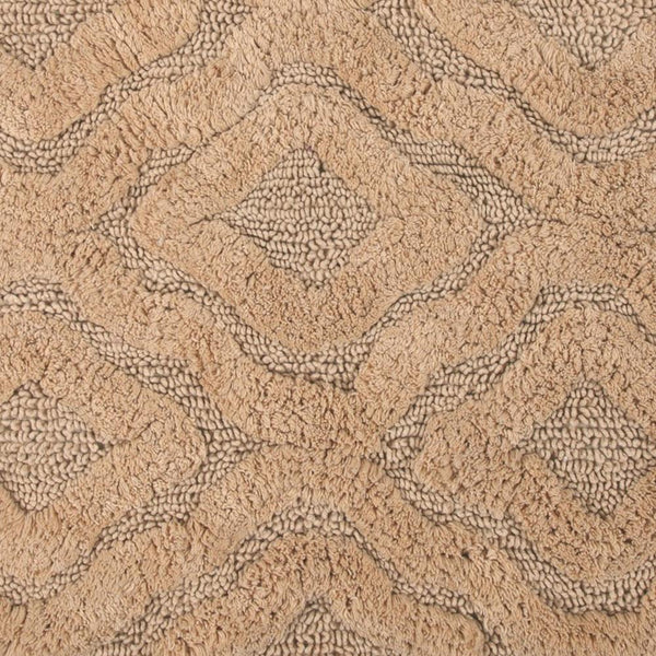 Knightsbridge Link Bath Rug Cotton Non Skid Back - Natural