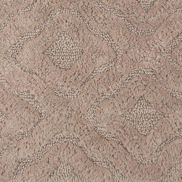 Knightsbridge Link Bath Rug Cotton Non Skid Back - Stone