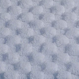 Knightsbridge Luxurious Block Pattern High Quality Year Round Cotton With Non-Skid Back Bath Rug White