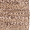 Knightsbridge Luscious Textured Striped All Season Soft Plush Cotton Reversible & Soft Bath Rug Natural