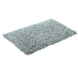 Knightsbridge Chenille Shaggy 220 GSF Non Skid Back Bath Rug 21 x 34 - Silver