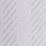 Diagonal Racetrack 100% Cotton Reversible Bath Rug White by Knightsbridge