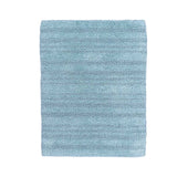 Knightsbridge Luscious Textured Striped All Season Soft Plush Cotton Reversible & Soft Bath Rug Light Blue