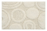 Knightsbridge Orbit Bath Rug Cotton Non Skid Back - Ivory