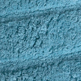 Knightsbridge Stylish And Comfortable All Season Traditional Racetrack Design Cotton Bath Rug Aqua